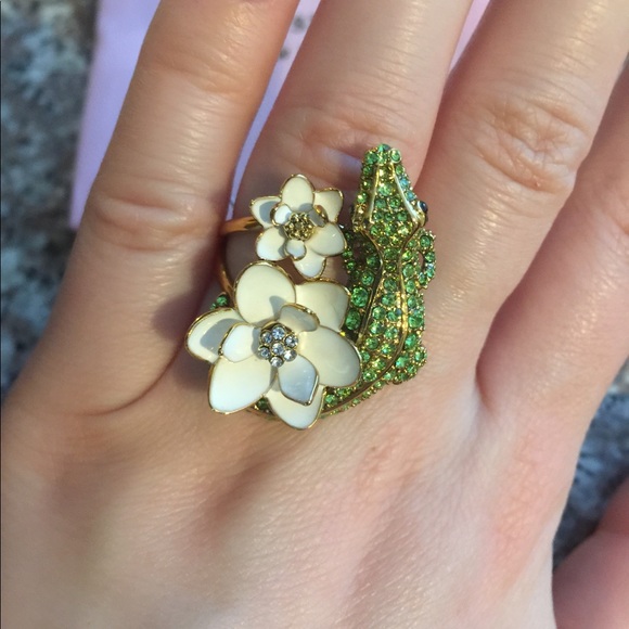 NWT Kate Spade Swamped Pave Alligator Ring Size 7 - Picture 3 of 11